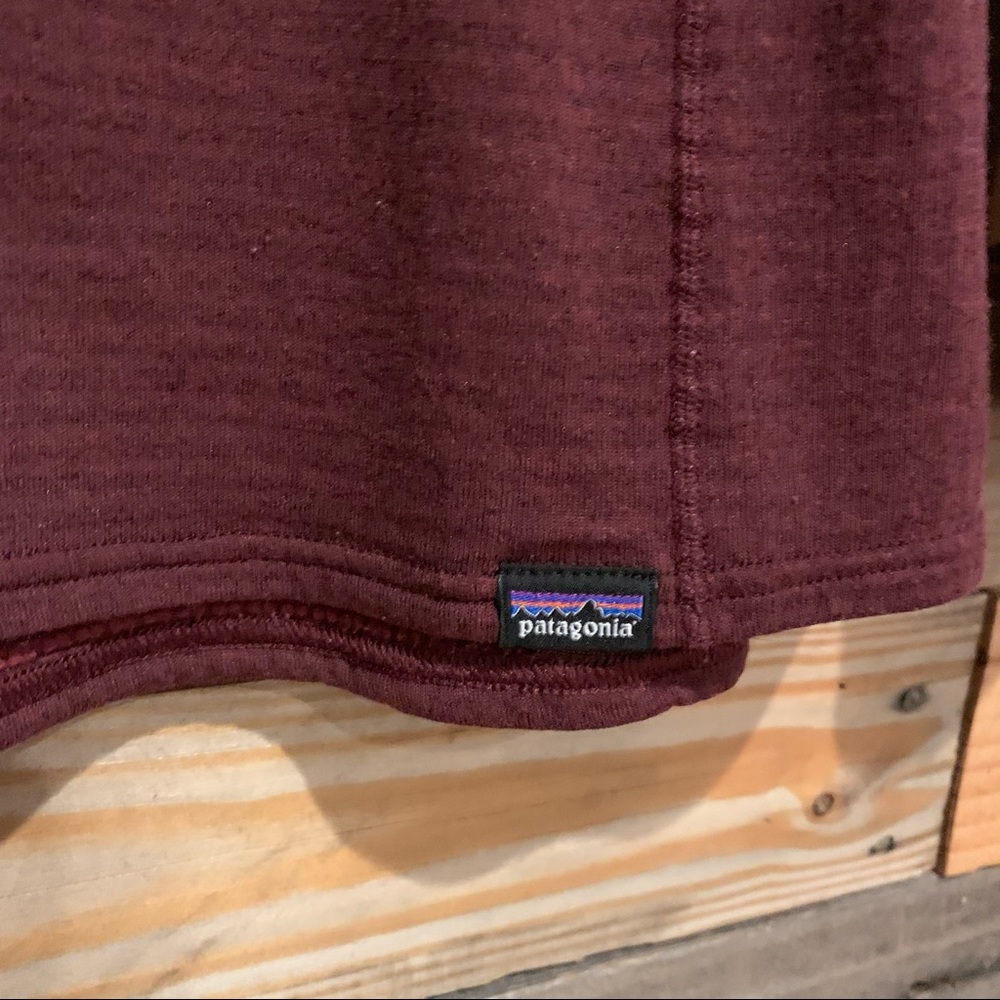 Patagonia Capilene® Midweight Crew Base Layer Long Sleeve Maroon Size S - Picture 9 of 13